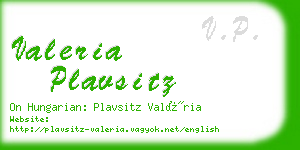 valeria plavsitz business card